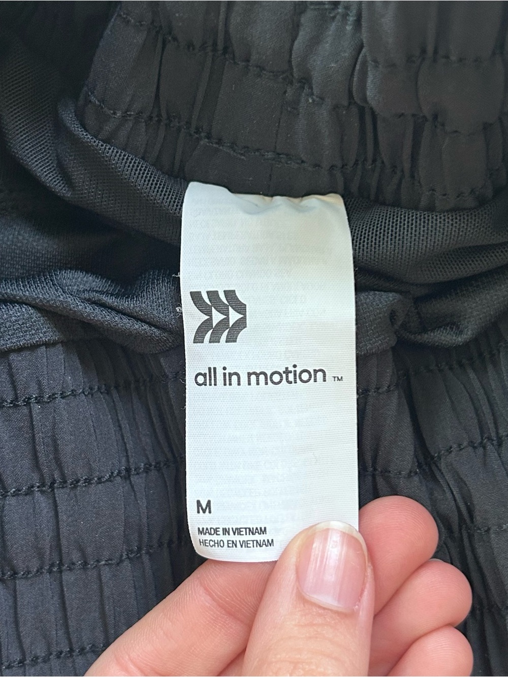 All in Motion Black High-Rise Smocked Running Shorts - Size Medium - Picture 3 of 8